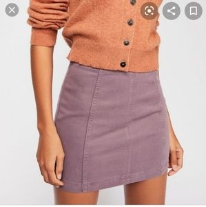 Free people modern femme denim mini skirt